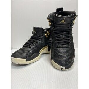 Nike Air Jordan 12 Retro Black Metallic Gold White AO6068-007 Women’s Size 5.5
